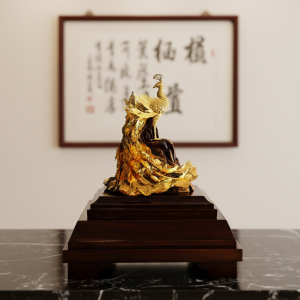 Chim Phượng Hoàng Dát Vàng 24k