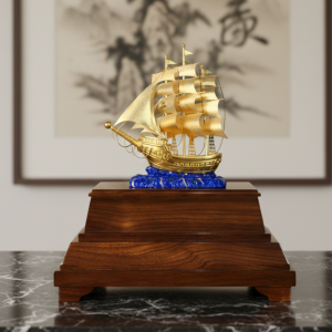 Thuyền Thuận Buồm Dát Vàng 24k